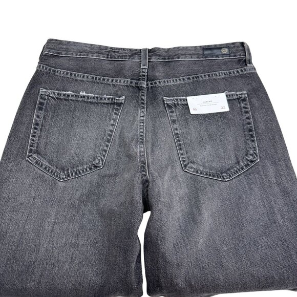 NEW AG Alexxis High Rise Vintage Straight Jean Women's Faded Black Denim, Sz 32 - Picture 5 of 12
